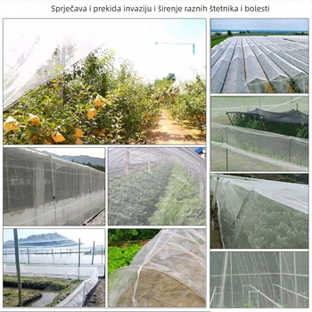 Staklenična mreža protiv insekata za povrće i voćke, gusta zaštitna mreža koja se može rezati