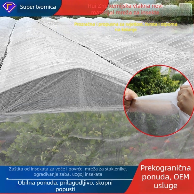 Staklenična mreža protiv insekata za povrće i voćke, gusta zaštitna mreža koja se može rezati