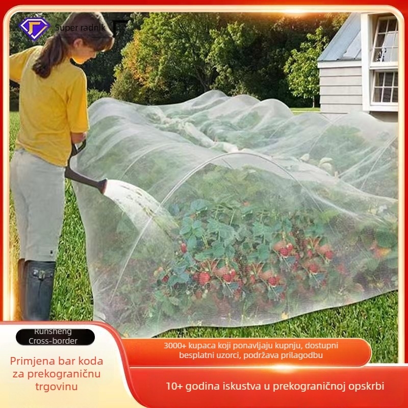 Mreža protiv insekata za plastenik, 60 očiju, za uzgoj povrća