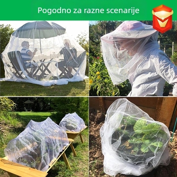 Mreža protiv insekata visoke gustoće s 80 očiju, debela i može se rezati, za poljoprivredno povrće; štiti usjeve od štetnika i ptica.