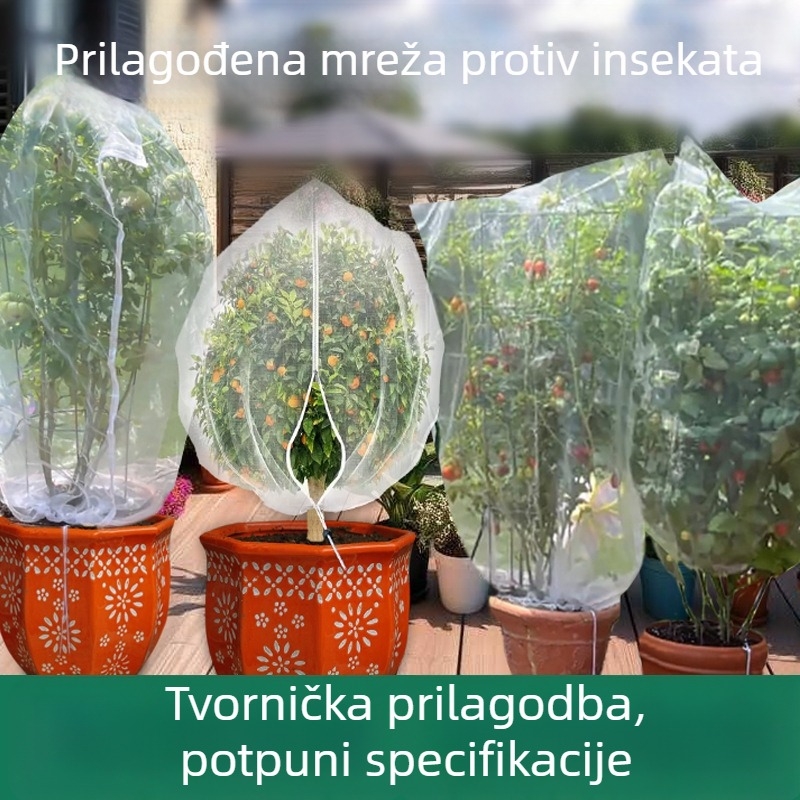 Prilagođeni zaštitni mrežni pokrov protiv insekata za biljke, zgušnjena poljoprivredna mreža protiv insekata za povrće, uzgojni ograda, mreža protiv insekata za povrće i voćke