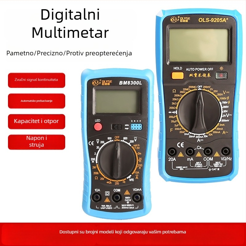 Digitalni multimetar visoke preciznosti 9205A 830B, ručni, zaštita od izgaranja, za električare i kućnu upotrebu, digitalni zaslon, veleprodaja