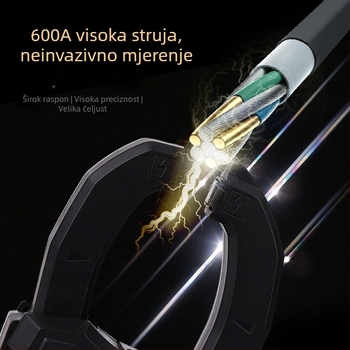 Klemni multimetar visoke preciznosti, automatski način rada, zaštita od opeklina, inteligentni klip, identifikacija živog vodila, digitalni zaslon, univerzalni multimetar