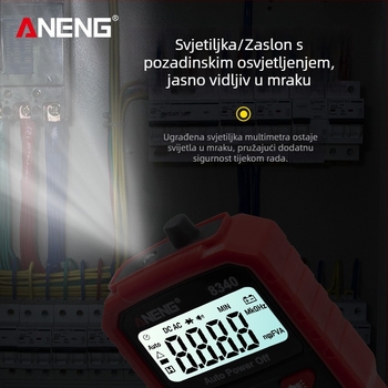 ANENG Digitalni multimetar s automatskim rasponom, visoka preciznost, zaštita od pregorijevanja, kompaktni kućni ampermetar