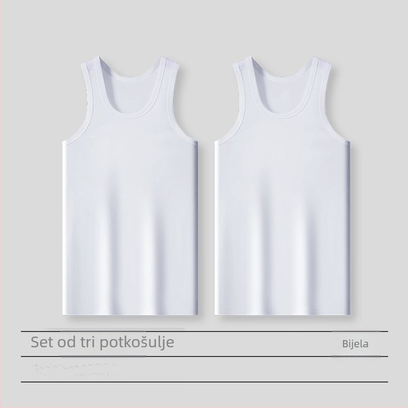 Muško ljetno T-shirt 2025 od mliječne svile, mekano, prozračno, otporno na habanje, udobno za sport i opuštanje