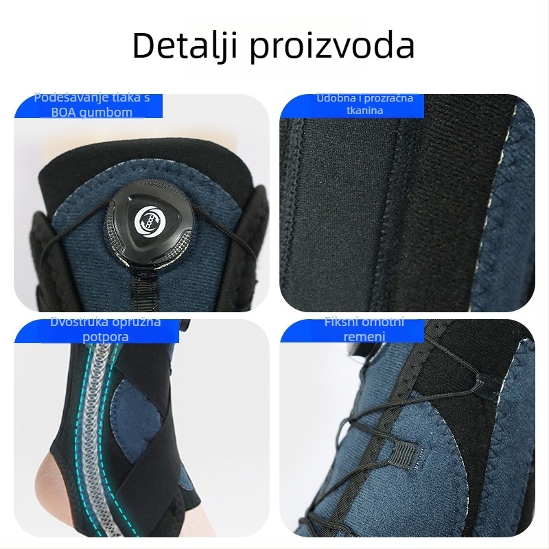 Sportska podrška gležnja za odrasle s prilagodljivim BOA gumbom, dvostrukom oprugom podrškom, zaštita gležnja za košarku protiv uganuća