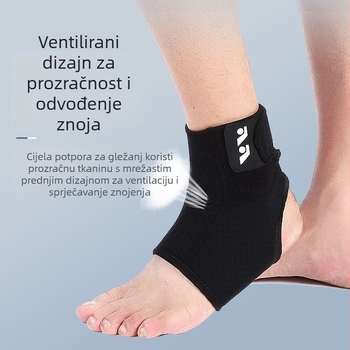 Prozračna sportska gležnja ortoza za košarku, nogomet, badminton i biciklizam; kompresijska zaštita od uganuća