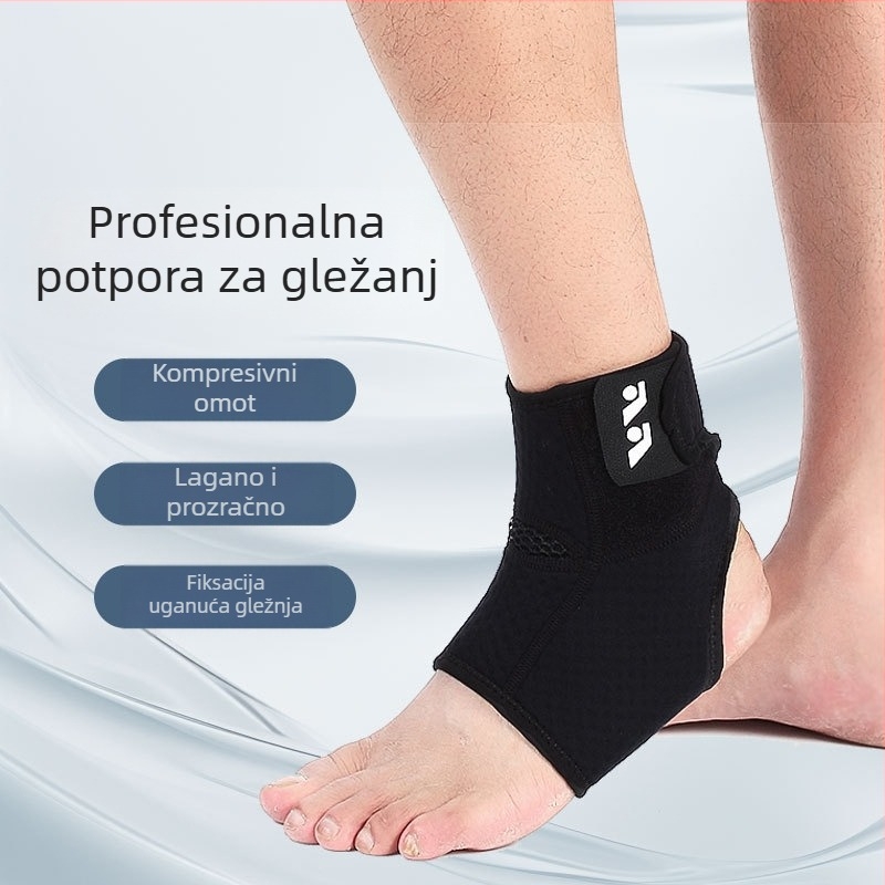 Prozračna sportska gležnja ortoza za košarku, nogomet, badminton i biciklizam; kompresijska zaštita od uganuća