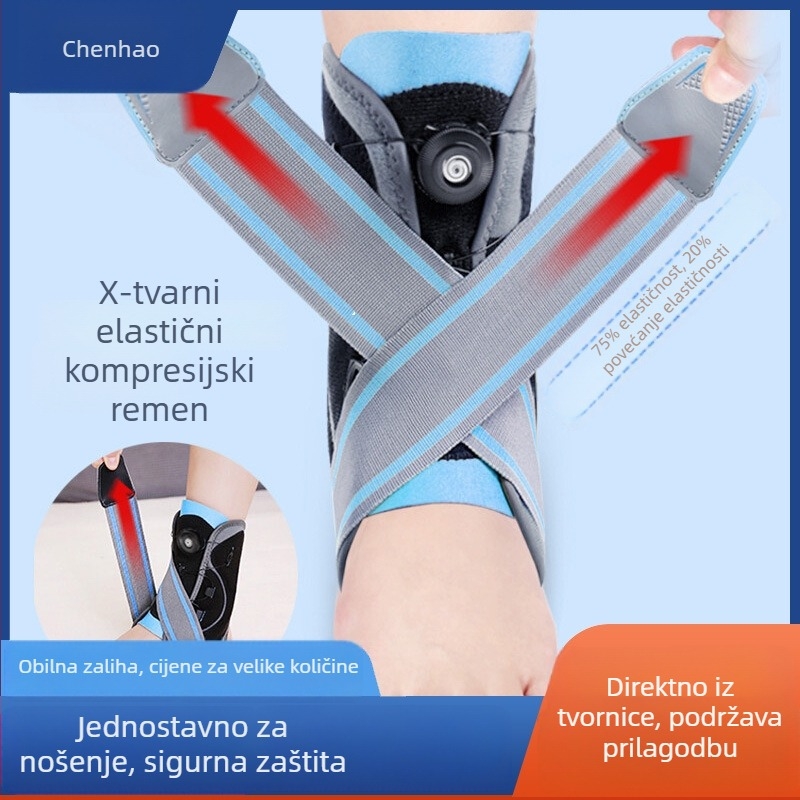 Orteza za fiksaciju gležnja s podrškom za planinarenje, trčanje i košarku; sprječavanje uganuća i stabilizacija ligamenata