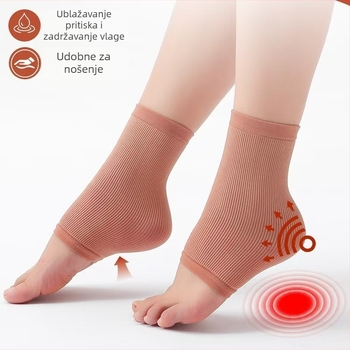 Unaprijeđeni gel zaštitnik pete s protukliznim učinkom, mekane zaštitne čarape za petu, unisex, pola duljine