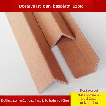L-oblika zaštitnik ugla od Kraft papira, 30×30×3 mm, dužina 1 m, zaštita rubova za paletno pakiranje