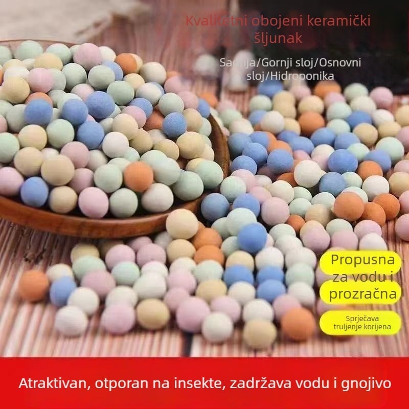 Šarene keramične kuglice za hidroponske dekoracije biljaka s prozračnom strukturom