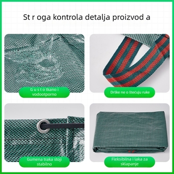 Vertikalna vreća za prikupljanje lišća i vrtnih otpadaka, velika kapaciteta, PP premaz, vodootporna