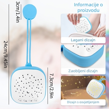 Prenosni uređaj za bebe za san uz bijeli šum i glazbu