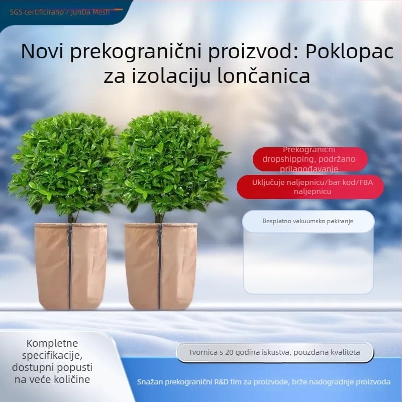 Prozračni izolacijski pokrov za vrtne biljke, upija vodu, zaštita od mraza za voćna stabla, ekološki zaštitni omotač za posude, vodootporan