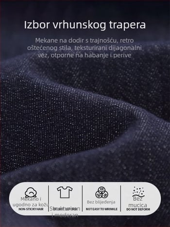 Muške traperice od pamuka - ležeran retro stil, široke nogavice, ravni kroj