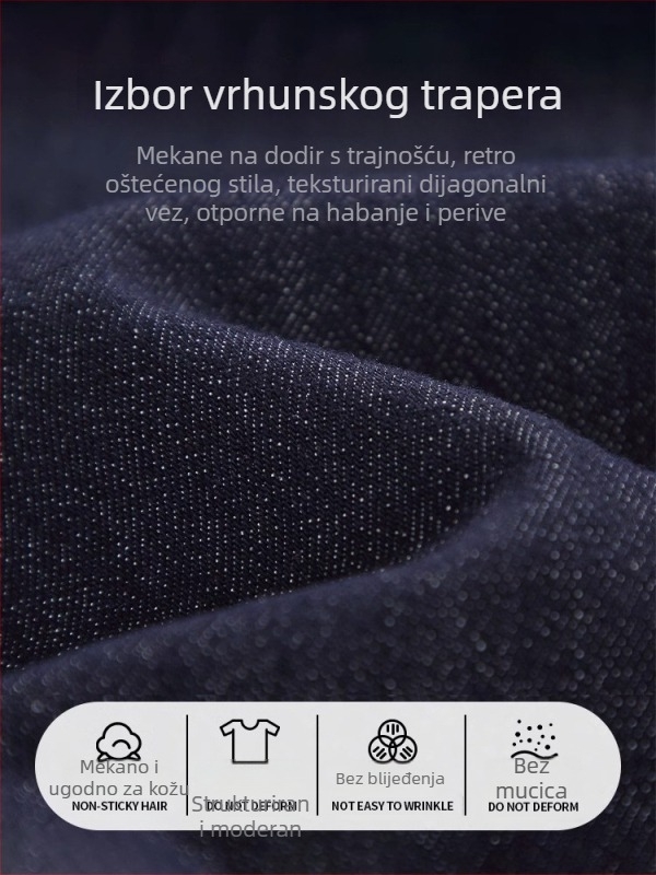 Muške traperice od pamuka - ležeran retro stil, široke nogavice, ravni kroj