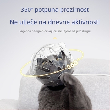 Prozirna plastična maska za mačke i pse, zaštita od ugriza, za vanjsku upotrebu