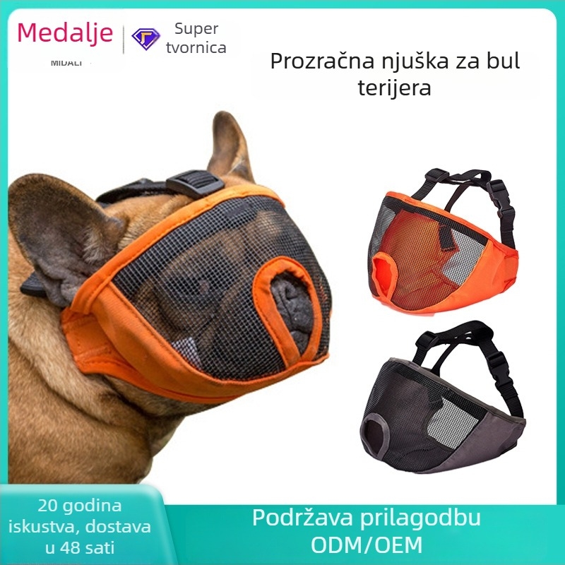 Njuška za buldoga s kratkim nosom – zaštita od ugriza i laja