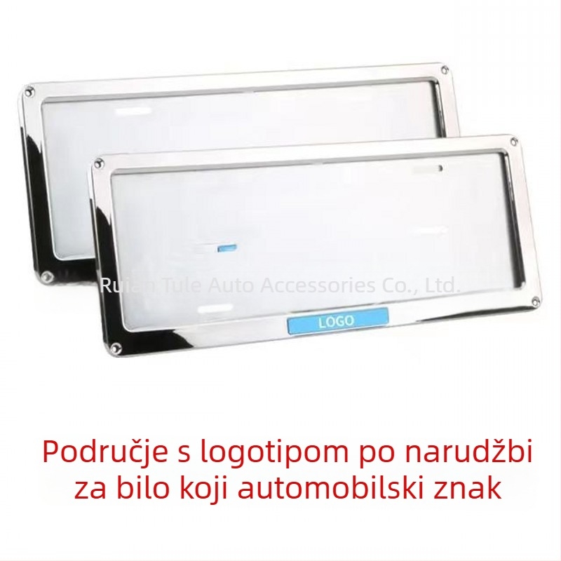 Aluminijski okvir za registarsku pločicu vozila, 406x158 mm, model TM-RB-19, montaža na poklopac motora