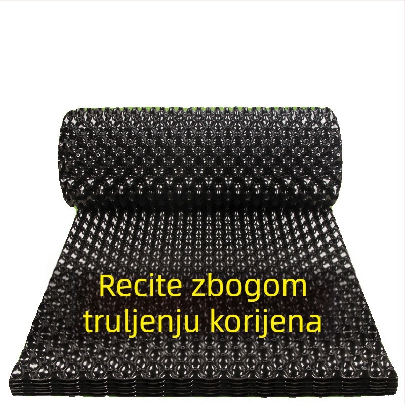 Drenažna ploča za krovne vrtove za uzgoj povrća, ploča za skladištenje vode za zelenu površinu na krovu, filtrirajuća ploča, dvostrana barijera za korijenje, kontrola korijenja