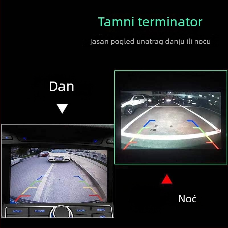 AHD kamera s ribljim okom, noćno snimanje pri slabom osvjetljenju, Ultra HD, kamera za vožnju unatrag, široki kut