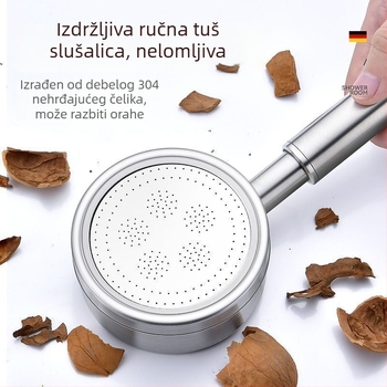SUS304 nehrđajući čelik tlačna tuš glava s grijačem za kupaonicu