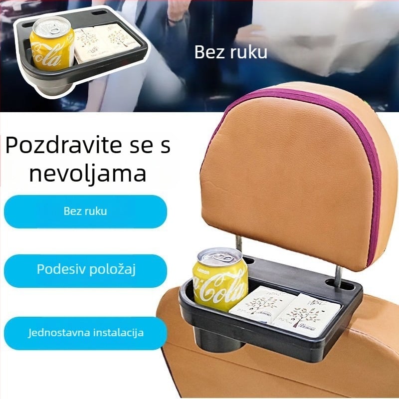 Držač za čaše na stražnjem dijelu automobila s ladicom za pohranu, višenamjenski držač napitka