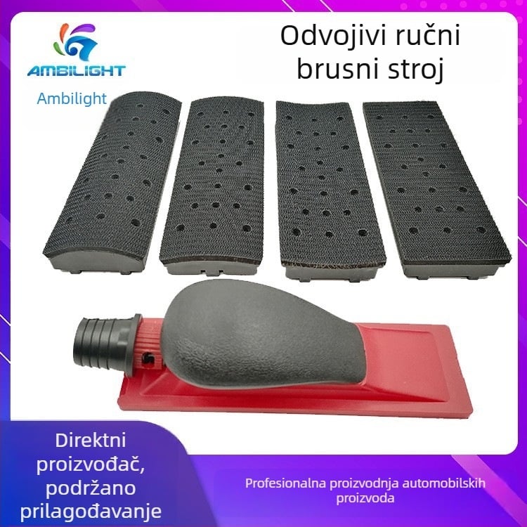Usisna ploča za brušenje s odvodom prašine, ručna brusilica za suho brušenje, set odvojivih ploča za brušenje s 22 rupa