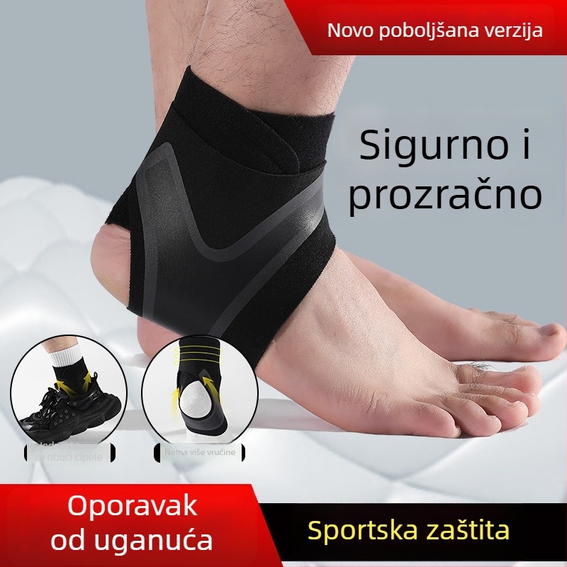 Kompresijski gležni štitnik za vanjske sportove, zaštita od uganuća, za košarku, nogomet i planinarenje.