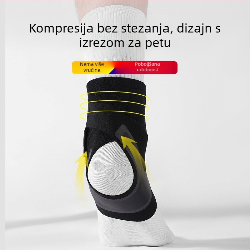 Kompresijski gležni štitnik za vanjske sportove, zaštita od uganuća, za košarku, nogomet i planinarenje.
