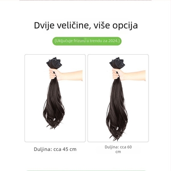Kenny lagani dodatak za kosu, tri dijela kovrčavih ekstenzija, voluminozne nevidljive ekstenzije, pogodno za rep