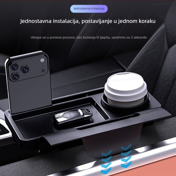 Unutarnja automobilska višenamjenska kutija za telefon i ključeve, bočna ladica za smeće uz prozor, kutija za cigarete i držač za šalice