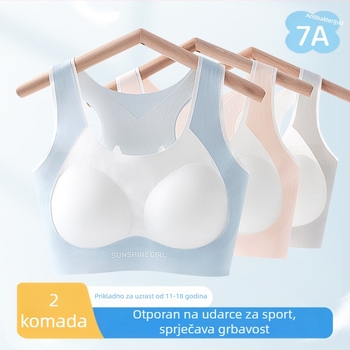 Bezšivni sportski grudnjak od najlona za tinejdžerice, 12–16 godina