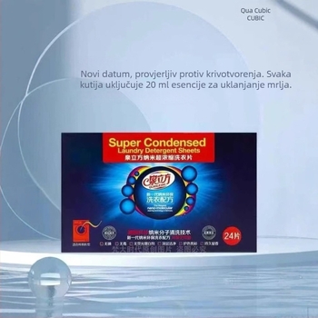 Spring cube Listovi za hvatanje boja, Sprječavanje prijenosa boje, Ultra-koncentrirani listovi za pranje, Zaštita boja, Bez izblijedivanja