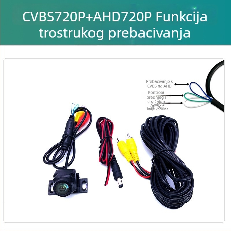 Kamera za vožnju unatrag za vozilo, AHD 720P, tri načina prebacivanja, izuzetno jasna CVBS slika