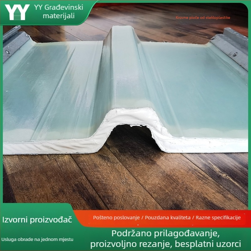 Prozirni paneli od fiberglasa za gradnju tvornica, rekonstrukcije i plastenike — po narudžbi
