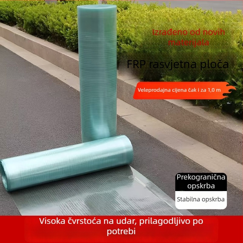 FRP prozirni krovni paneli za osvjetljenje – otporni na koroziju, vatrootporni, toplinska izolacija, visoka prozirnost
