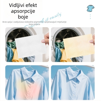 Listovi za apsorpciju boja za mješano pranje, sprječavanje prijenosa boja