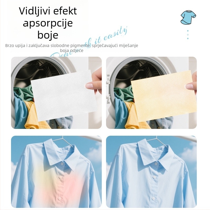 Listovi za apsorpciju boja za mješano pranje, sprječavanje prijenosa boja