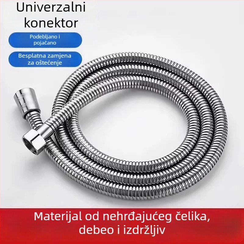 Eksplozijski otporan tuš-izlaz s priključnim cijevima od nehrđajućeg čelika
