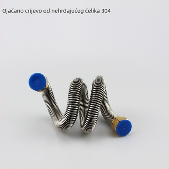 304 nehrđajući čelik, bakrena rebrasta cijev za dovod vode do bojlera i toalete, antieksplozijski dizajn, s izvučnim bakrenim vrhom