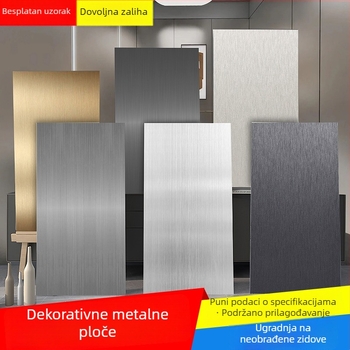 Brusni metalni zidni panel s furnirom od bambusovog ugljena i karbonsko-zlatnim završnim slojem