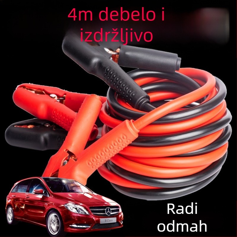 Kablovi za pokretanje baterije automobila, otporni na smrzavanje, debeli čisti bakreni vodovi, s klemmama za bateriju