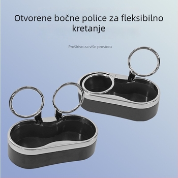 Držač za čašu na ploči automobila s dvodijelnim spremnikom za termos i napitke