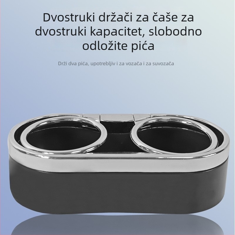 Držač za čašu na ploči automobila s dvodijelnim spremnikom za termos i napitke