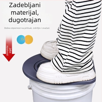 Prijenosno WC sjedalo s poklopcem, univerzalno, ojačano za starije osobe