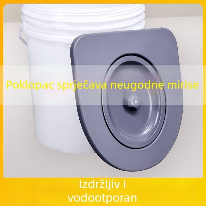 Prijenosno WC sjedalo s poklopcem, univerzalno, ojačano za starije osobe