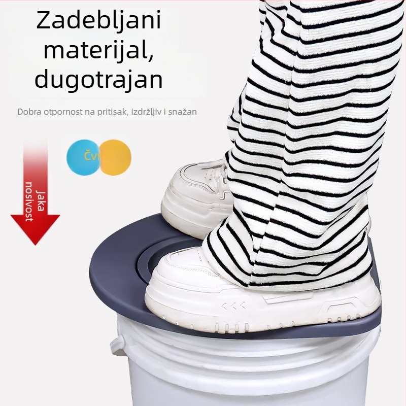 Prijenosno WC sjedalo s poklopcem, univerzalno, ojačano za starije osobe