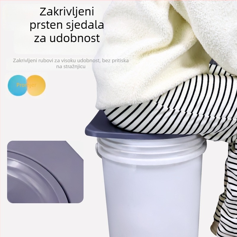 Prijenosno WC sjedalo s poklopcem, univerzalno, ojačano za starije osobe